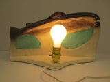 Vintage 1950's TV Lamp Trout Fish Canada, Large 17X10" Fisherman TV Light