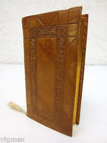 Antique 1909 Gilded Pocket Prayer Book, Leather Cover, Queen of Devotion Belgium