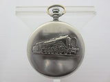 Vintage Train Pocket Watch, Molnija CCCP Open Face Pocket Watch, Locomotive