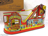 Vintage Chein Tin Litho Roller Coaster No. 275 Wind Up Toy With Box and 2 Cars