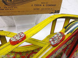 Vintage Chein Tin Litho Roller Coaster No. 275 Wind Up Toy With Box and 2 Cars