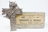 3 Nickel Plated Crucifix Fixtures for Funeral Caskets Coffins 3", Original Funeral Home Box, Motorcycles and Rat Rods