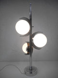 Mid Century Chrome Lamp 34", Atomic Age, Chrome & Glass Balls, Eames Reggiani