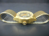 Vintage Mid Century Stadium Bulova Automatic Watch Set-O-Matic, Day Date Gold