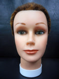 Vtg Dannyco Mannequin Head 10" Shaved Marbled Red Hair Cut, Store Display