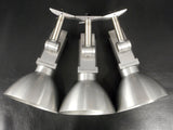 3 Industrial Philips Lightolier Stainless Steel Spotlights for Track Lights, Luxury Lights, Swivels 180, Lot #1