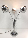 Mid Century Chrome Lamp Flower 28" Tall, Atomic Age, 3 Swiveling Chrome Spheres Eyeballs, Eames and Reggiani Style