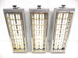 3 Industrial Stainless Steel Neon Track Light Fixtures Juno TBX39, Billiard Showcase, Neons, Swivels