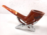 Vintage Tobacco Pipe by Paradis Canada, New Old Stock, Hand Carved Leave, Never Used, Butterscotch