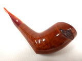 Vintage Tobacco Pipe by Paradis Canada, New Old Stock, Hand Carved Leave, Never Used, Butterscotch