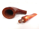 Vintage Tobacco Pipe by Paradis Canada, Never Used, Hand Carved Leaves, Caramel Butterscotch