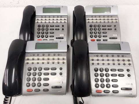 Lot 4 NEC Office Telephones Dterm80, 16 Multi Lines, LCD Digital Folding Screens, Models DTH-16D-1 and 2