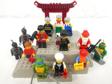 Lego Lot of 13 Minifigures and 17 Accessories, Ninja Turtles, Policeman, Cook, Worker, Skaters