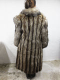 Vintage Silver Tip Racoon Fur Coat Signed Oslo Montreal 53" Long, Ladies Fur Coat