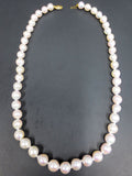 Vintage Princess Cultured Pearls Necklace 17", 48 Pearls 8-9mm $1500 Value