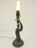 Antique 1880s Gargoyle Dragon Bronze Gas Light 18" Converted to Electricity RARE