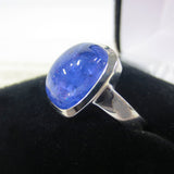 Cabochon Ring 9.8 Carats Large Genuine Blue Tanzanite, Size 9, 1500 Value Certif