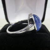 Cabochon Ring 9.8 Carats Large Genuine Blue Tanzanite, Size 9, 1500 Value Certif