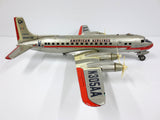 Vintage 17" American Airlines DC7 Boeing Tin Toy Airplane, Line Mar Toys Japan