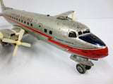 Vintage 17" American Airlines DC7 Boeing Tin Toy Airplane, Line Mar Toys Japan