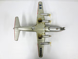 Vintage 17" American Airlines DC7 Boeing Tin Toy Airplane, Line Mar Toys Japan