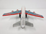 Vintage TWA Airlines Boeing 707 Tin Toy Airplane 7" by K Koyo Kinzoku, WORKS