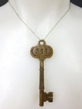 Original Antique Brass Hotel Skeleton Key Room Number 311, Solid Barrel, 3 3/8"