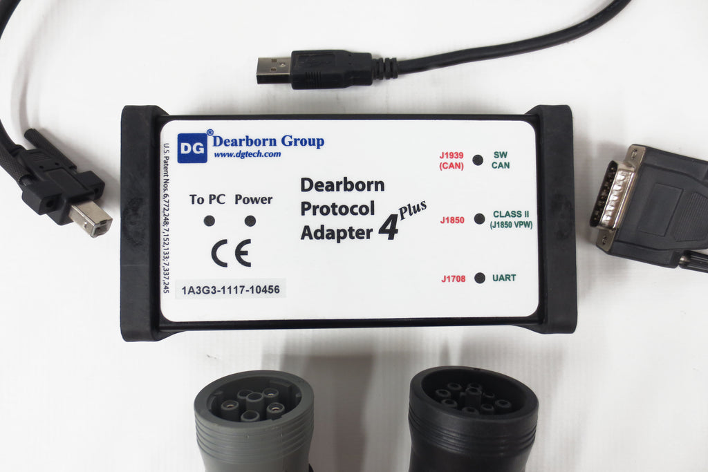 Dearborn Protocol Adapter 4 plus, DPA4 Truck Communication Adapter, 6/9 Pins Deutsch J1939 and USB Cables