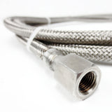 15' Feet Long 316L Grade 1/4" Stainless Steel Braided Hose by SSP, Female to Female