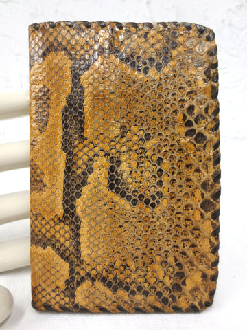 Vintage Genuine Python Snakeskin Men's Wallet, 5.5 X 3.5", 4 Pockets