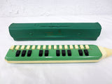 Vintage Hohner Harmonica 25 Keys Green Melodica Soprano with Case