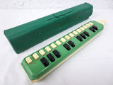 Vintage Hohner Harmonica 25 Keys Green Melodica Soprano with Case