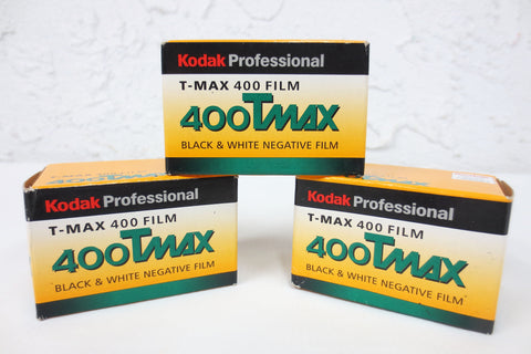 Lot of 3 New Unopened Kodak T-MAX 400 TMY 135-36 Negative Films 35mm Black & White