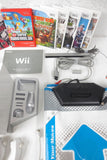 Lot Nintendo Wii Console w/ Manual 11 Games 2 Remotes 2 Nunchuck 2 Steering Wheels, Konami Mat