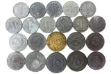 21 WWII Nazi Germany Coin Collection 1938 to 1944, 1, 5 and 10 Reichspfennig