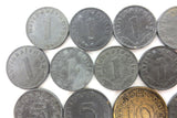 21 WWII Nazi Germany Coin Collection 1938 to 1944, 1, 5 and 10 Reichspfennig