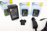 2 New NP-W126 Batteries, Charger, Car & EU Adapters for Fujifilm Finepix HS30 33 35 50 EXR Cameras