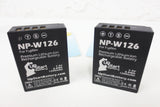 2 New NP-W126 Batteries, Charger, Car & EU Adapters for Fujifilm Finepix HS30 33 35 50 EXR Cameras