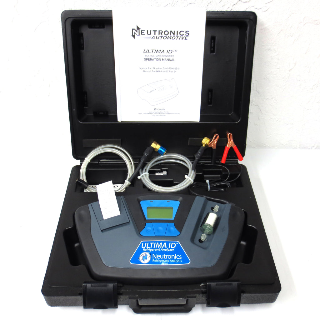 New Neutronics Ultima ID  Refrigerant Identifier Analyzer w/ Case, Manual, Hoses