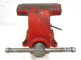 Vintage Wilton Vise 6" Jaws Swivels, Mechanic Machinist Vise Red, Heavy Duty