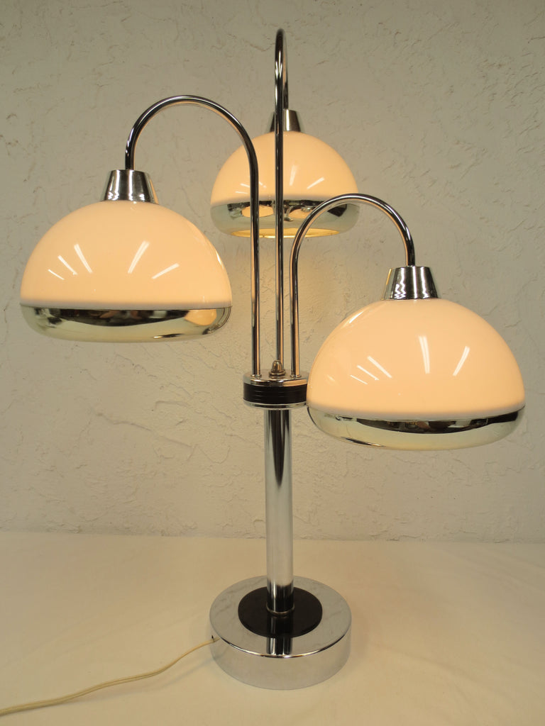 Vintage Mid Century Atomic UFOs Table Lamp, Space Age Guzzini Desk Lamp