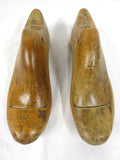 Antique Primitive Women Wood Shoe Form Matching Pair, Shoemaker's Shoe Mold 9.5"