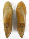 Antique Primitive Women Wood Shoe Form Matching Pair, Shoemaker's Shoe Mold 9.5"