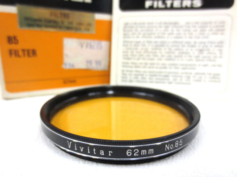 Vintage Vivitar 62mm Camera Filter No 85 Type A Perfect Glass, Instructions, Box