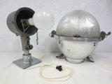 Vintage 1960s Holophane Street Globe Light Fixture 12" Dia, Industrial Spotlight