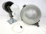 Vintage 1960s Holophane Street Globe Light Fixture 12" Dia, Industrial Spotlight