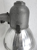 Vintage 1960s Holophane Street Globe Light Fixture 12" Dia, Industrial Spotlight