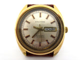 Vintage Waltham Automatic Watch 25 Jewels, Big 38mm Watch, Day/Date, Gold Tone