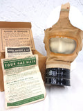 WWII 1942 Civilian Gas Mask Respirator, Instructions and Original Box, Dominion