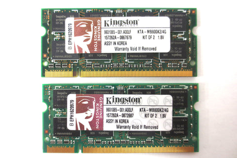 New Kingston 4GB 2x2GB RAM Kit for Apple iMac PC2-6400 DDR2 800MHz KTA-MB800K2